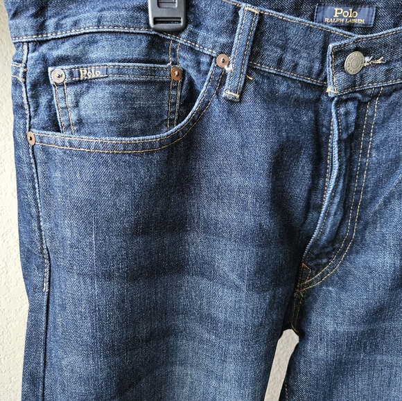 Ralph Lauren The Varick Slim/Straight 36/32 Dark Blue - Picture 2 of 9